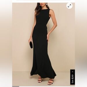 Lulu's Classic Black Maxi Dress